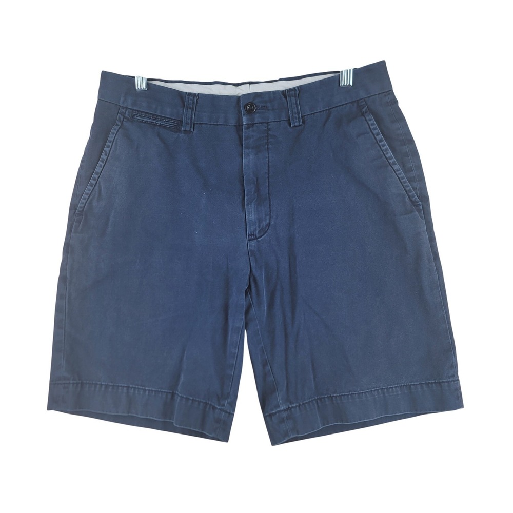 Polo Ralph Lauren Shorts Mens 32 Navy Chino Classic Fit Flat Front Vintage 90's